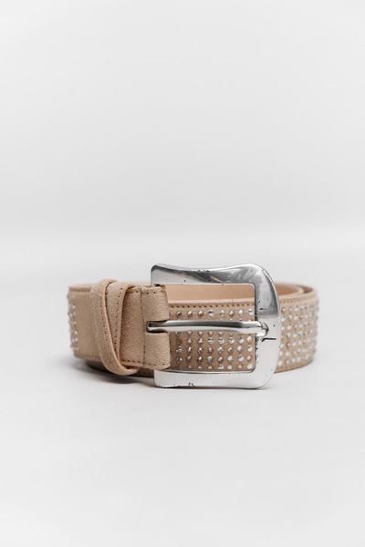 Vitanuova Italian Leather Crystal Belt