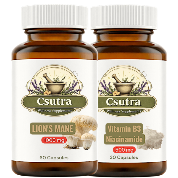 Lion's Mane & Vitamin B3 Duo - 1 or 2 Month's Supply