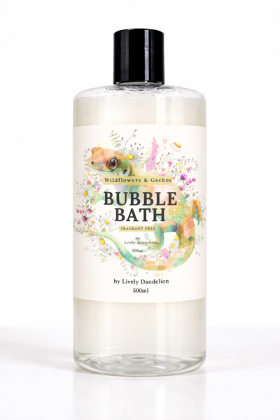 Wildflowers & Geckos Bubble Bath Fragrant Free 500ml
