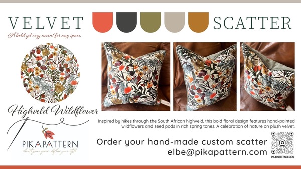 Velvet Scatter Cushion – Highveld Wildflower