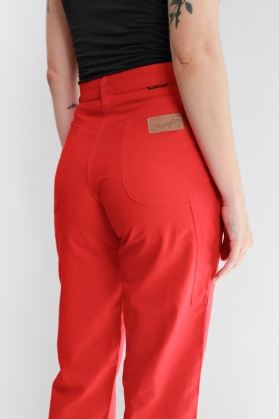Wrangler High Rise Red Denim