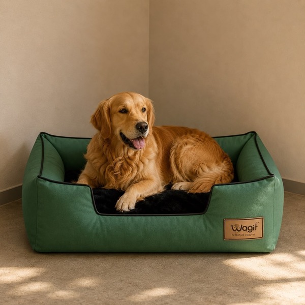 Wagit luxury square bed green