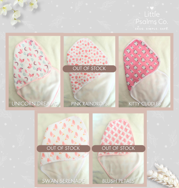 Pretty in Pink Soft Absorbent Burp Cloths