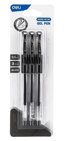 Deli Daily Gel Pen 0,5mm - pack 3