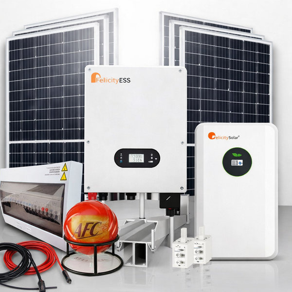 5kW Felicity Hybrid Solar System with 5.12kWh Lithium Battery & 6 Solar Panels – Installation Included