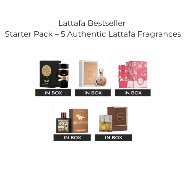 Lattafa Bestseller Starter Pack – 5 Authentic Lattafa Fragrances