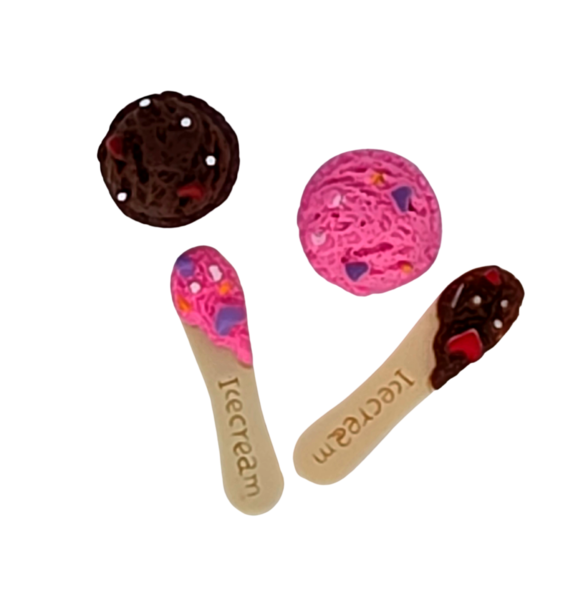 Charm combo: Icecream scoop & spoon (4 Pieces)