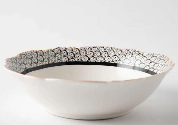 Jenna Clifford Midnight Bloom Salad Bowl, 23cm