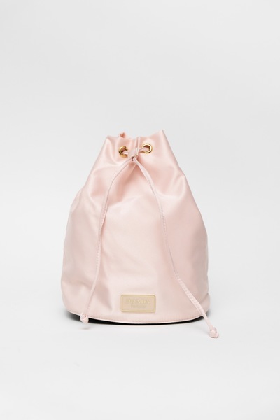 Prada Parfums Satin Drawstring Bag Light Pink