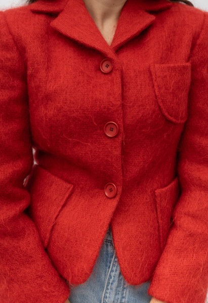 MARC AUREL Vintage Mohair Wool Blend Blazer Jacket