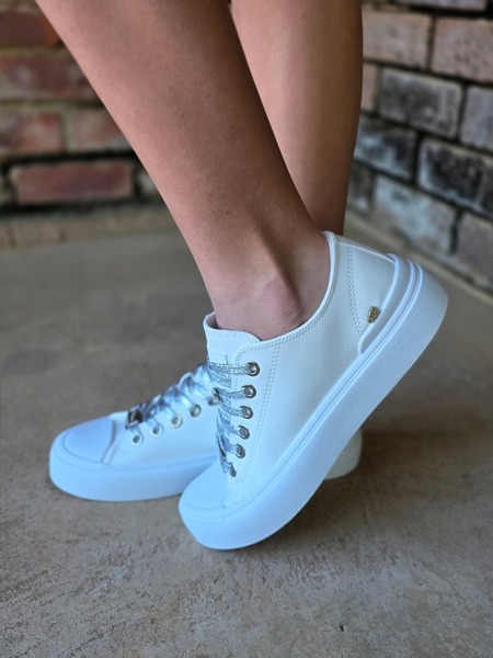 Miss Black - Skate 1 - White (Sizes 4, 5, 6, 7, 8 )