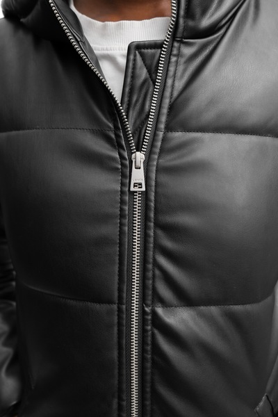 Levis Faux Leather Puffer Coat