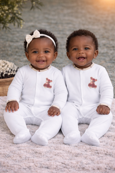 Classic Teddy Zip Baby Sleepsuit