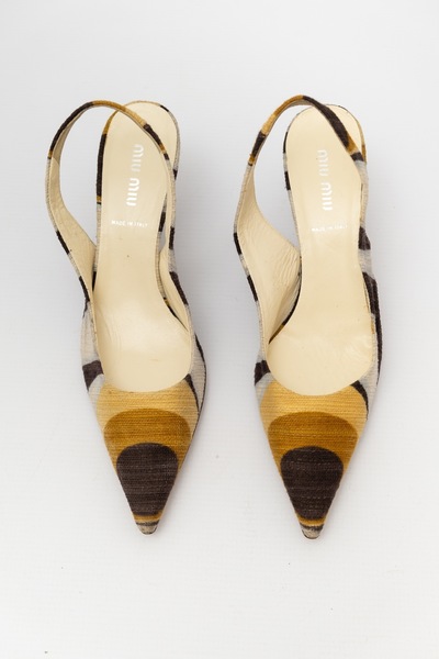 MIU MIU Vintage 70s Print Heels