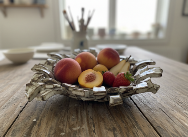 White on Black Basket