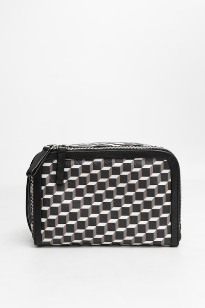Pierre Hardy Black & White Perspective Cube Travel Pouch