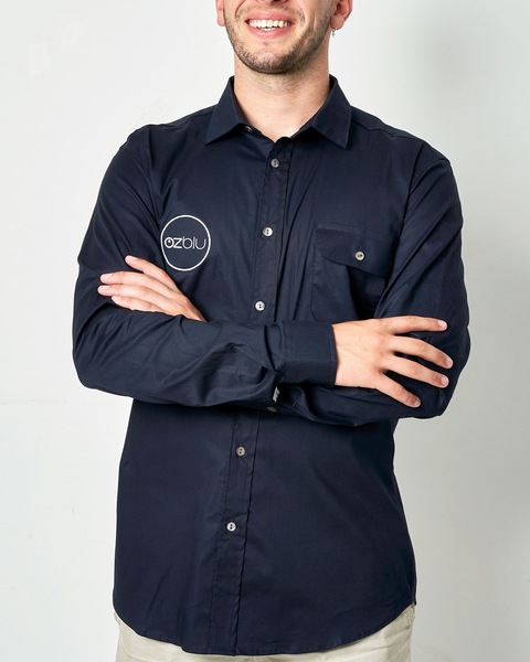OZblu® Navy Long Sleeve Shirt