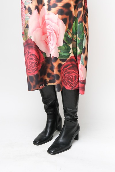 Leather Mid Calf Boots