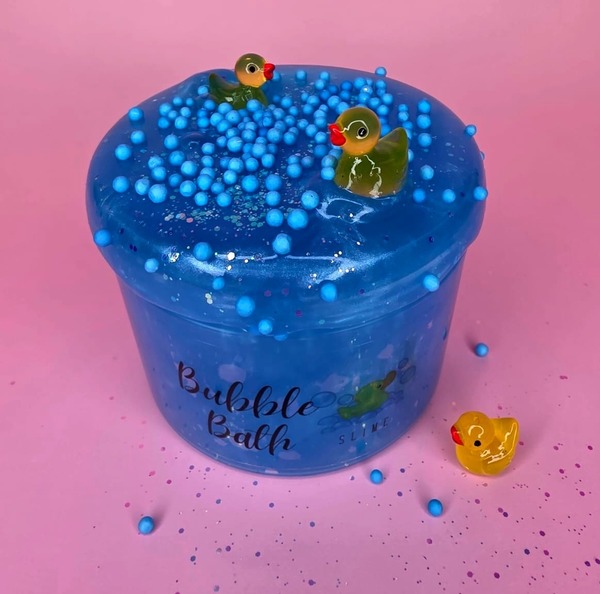250 ml Decorating Kit: Water Slime - Bubble Bath (Clear Blue)
