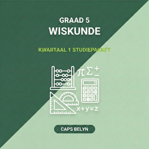 Graad 5 Wiskunde Kwartaal 1 Studiepakket (CAPS Belyn)