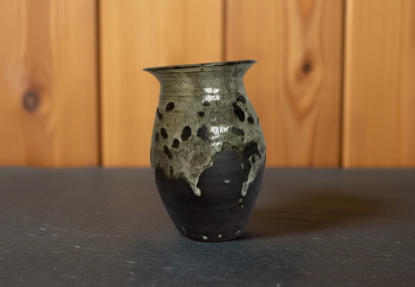 Oatmeal on Black Vase