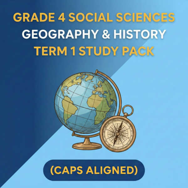 Grade 4 Social Science: Geography and History Term 1 Study Pack (CAPS Aligned)