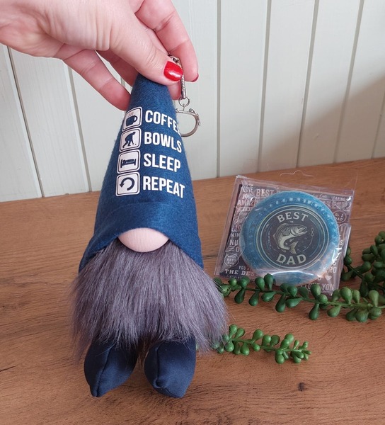 Keyring Father's Day Gnome - Lawn Bowls