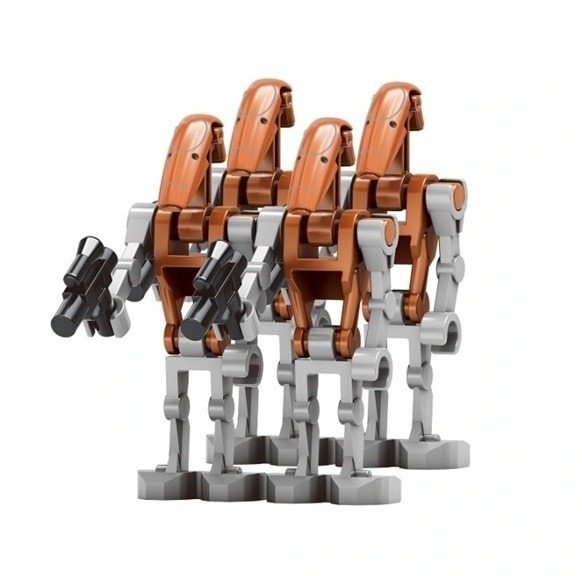 Battle Droid Grey & Brown x4
