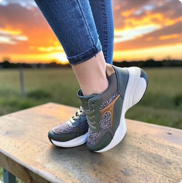 Pierre Cardin - Carina - Leopard Olive (Size 3, 4, 5, 6, 7, 8)