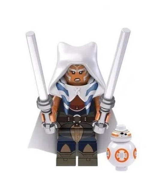 Ahsoka Tano White Cape Blue Lightsabers