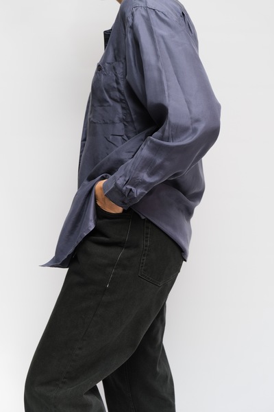 Silk Blue Shirt