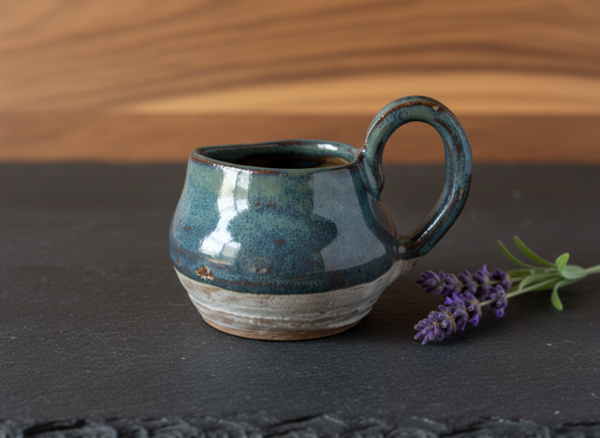 Blue on White pitcher