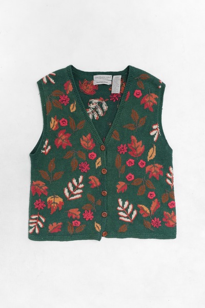 Hand Embroidered Knit Vest