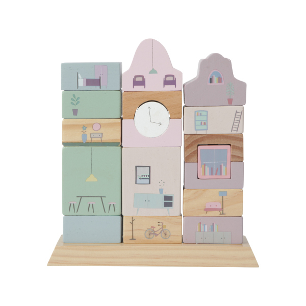 Little Dutch Wooden Building Blocks Adventure Pink Little