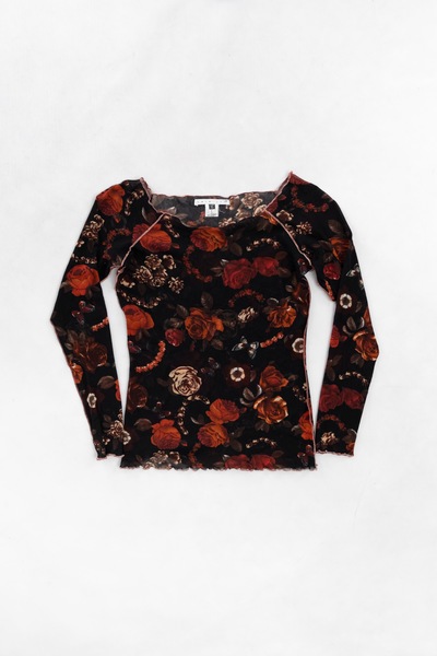 Twinset Mesh Off The Shoulder Top