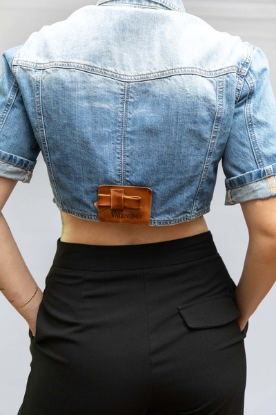 Red Valentino Cropped Denim Jacket