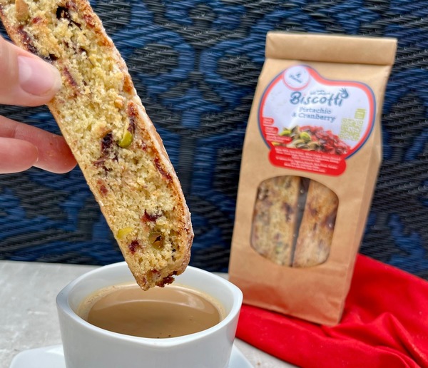 Pistachio & Cranberry Extra Long Biscotti