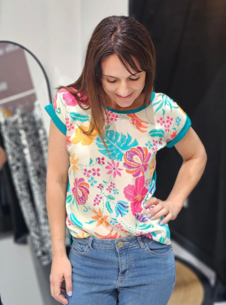 Simone Top | Hawaiian Floral