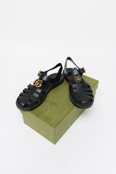 Gucci Rubber Buckle Strap Sandals |