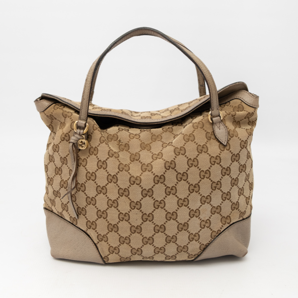 GUCCI Vintage 2015-2016 Medium GG Canvas Bree Satchel