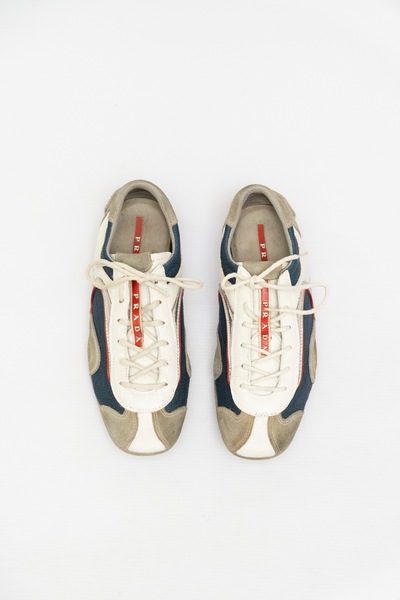 Prada Sport Multi Suede Leather Sneakers Vintage