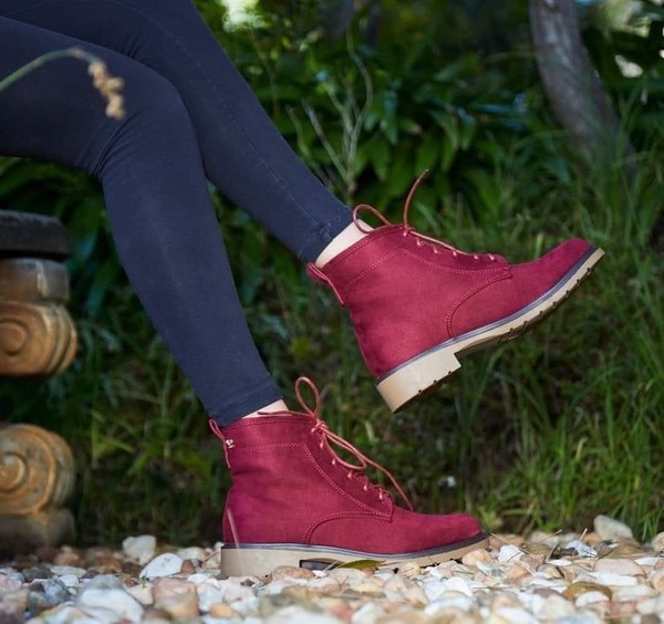 Butterfly Feet - Sussex - Burgundy (Size 4 & 7 )