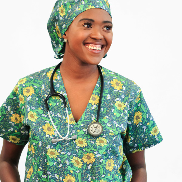 sunflower scrub cap