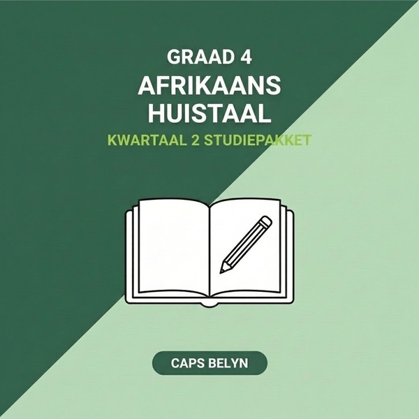 Graad 4 Afrikaans Huistaal Kwartaal 2 Studiepakket (CAPS Belyn)