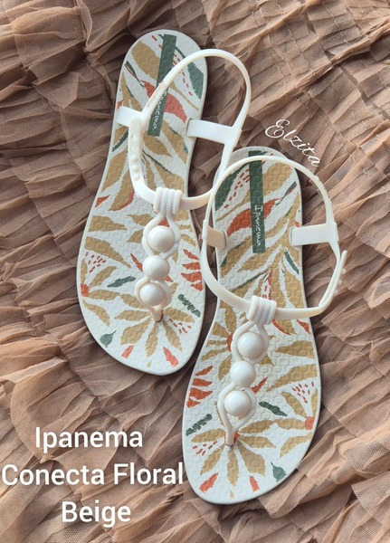Ipanema - Conecta Floral - Beige (Size 3, 4, 5, 6, 7 )