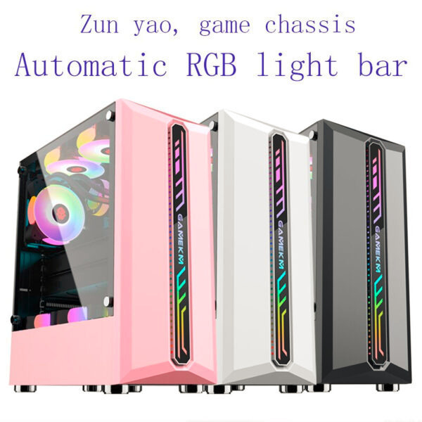 Computer Case Mid-Tower Desktop ATX Case USB 3.0 Ports Transparent ...