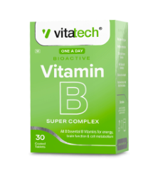 VITATECH VITAMIN B SUPER COMPLEX TABLETS - 30