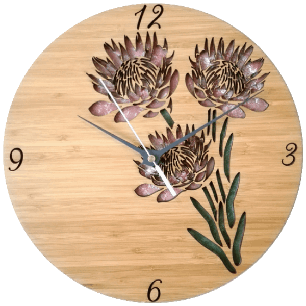 King Protea Wall Clock