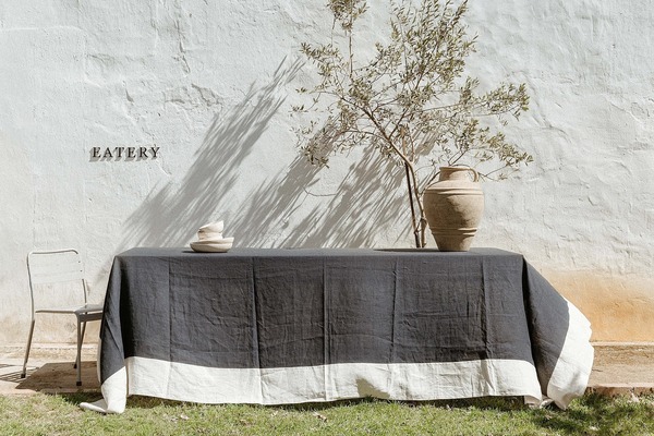 Charcoal Grace Tablecloth