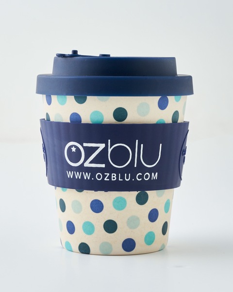 OZblu® Ecoffee Cup Polkadots 8oz/240ml